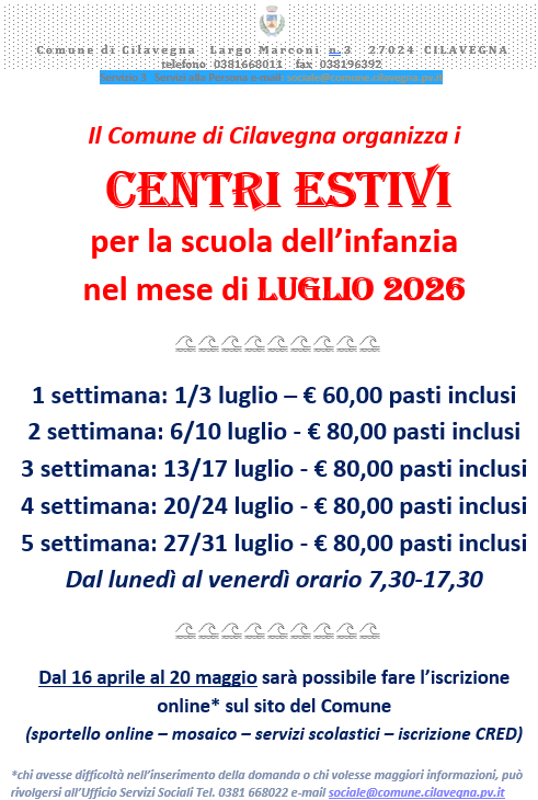 Centro Estivo Scuola dell'Infanzia